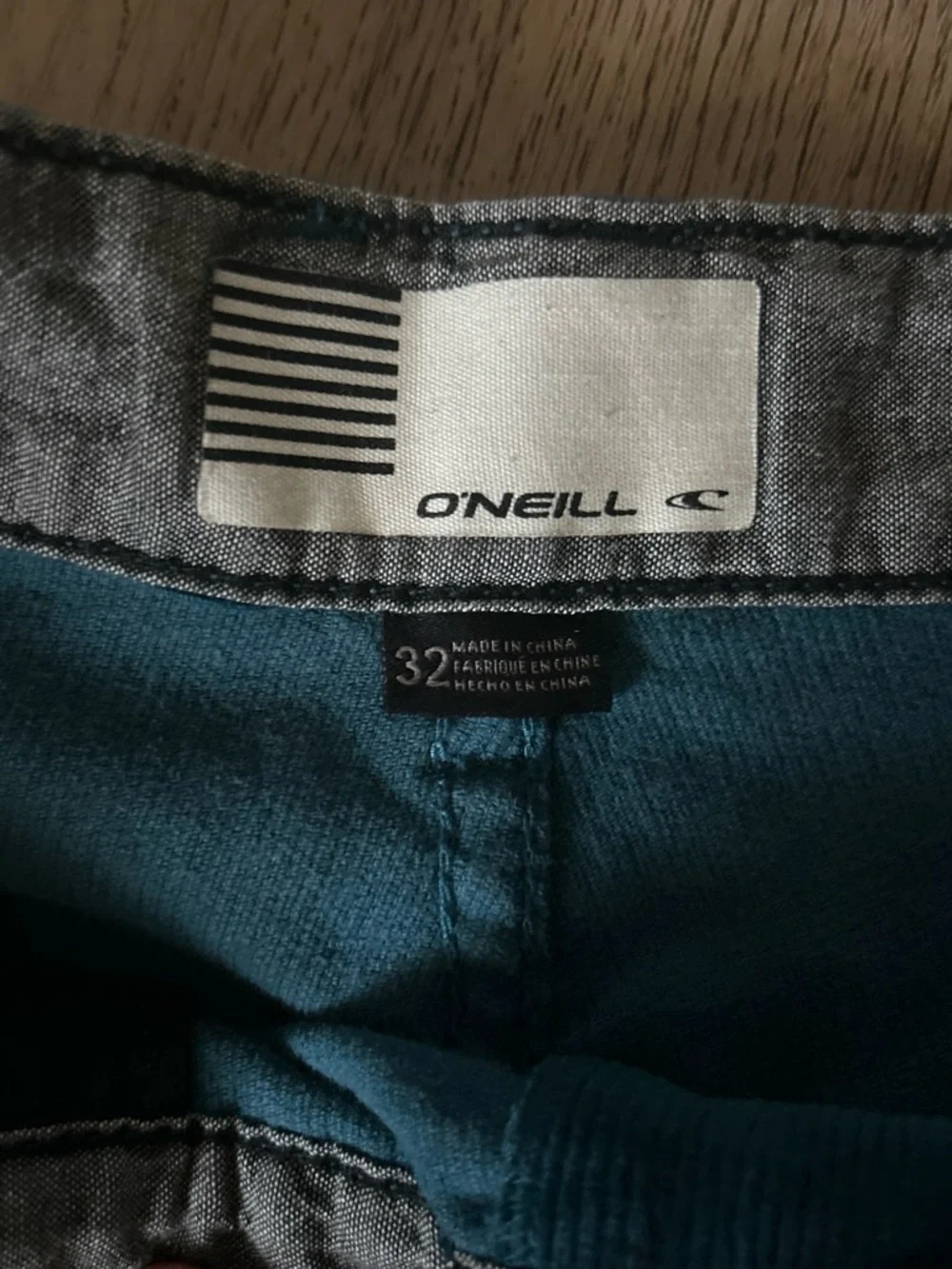 O'Neill Men's Teal Corduroy Shorts with Special Wash